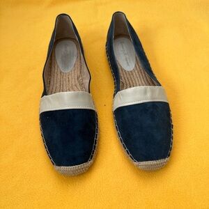 Tommy Bahama Navy and Cream Espadrilles